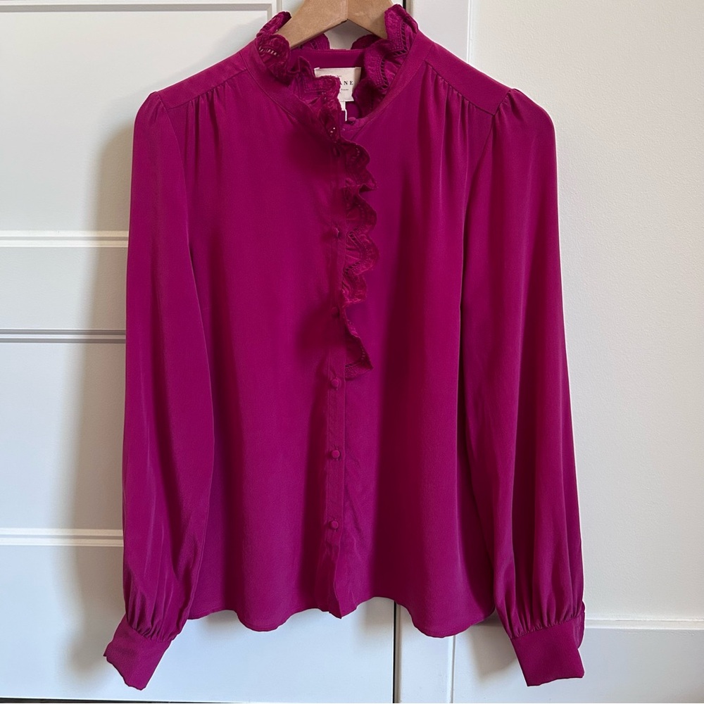 NWT Sézane Chlo Shirt in Fuchsia
